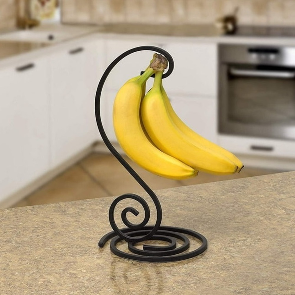 Black Banana Holder Metal Stand